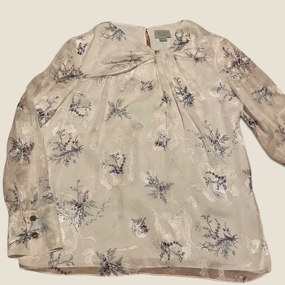 Grey by Jason Wu - Winter Floral Silk Blouse - size 4 - Picture 4 of 15
